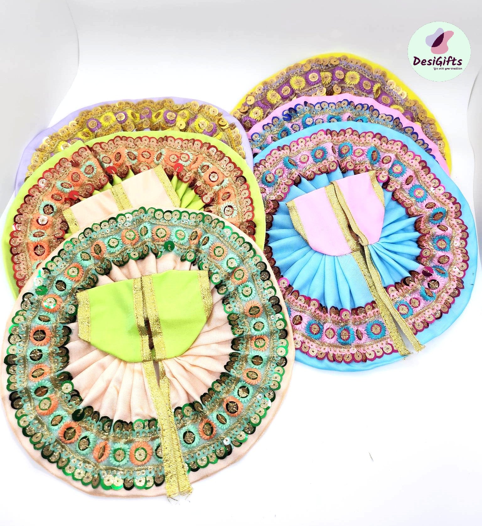 Handmade Bal Gopal ji Dress in Size 4 /Elegant Krishna Poshak, RKF# 951