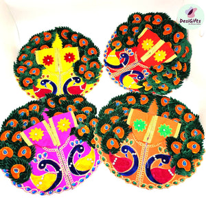 Peacock Morpankhi Design Bal Gopal ji Dress Size 4, RKF#956