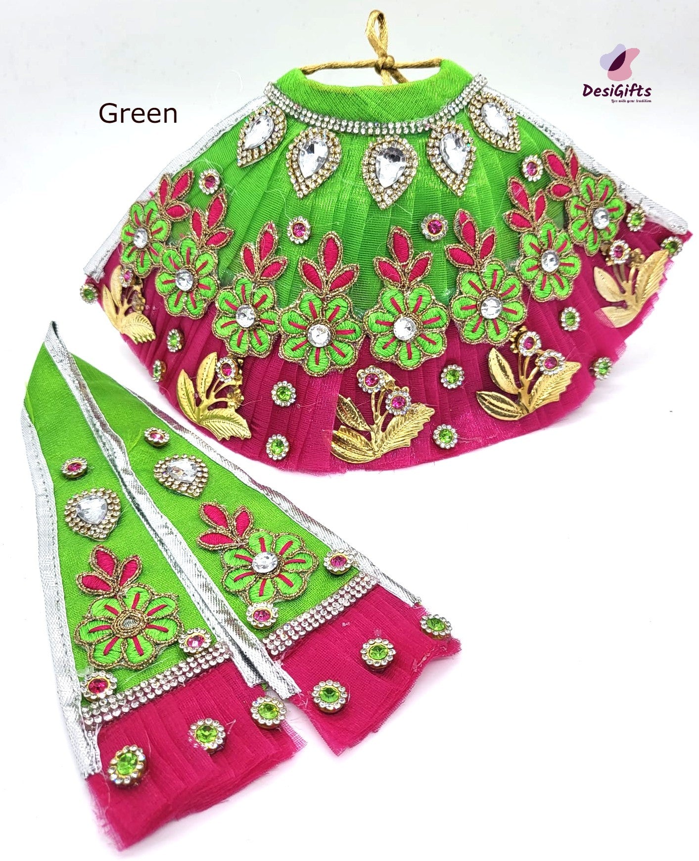 Aditri Creation Orange Laxmi Durga Devi MATA Dress India | Ubuy