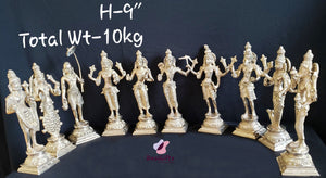 Dashavatar, 10 Avatars of Lord Vishnu in Brass, DVB# 106