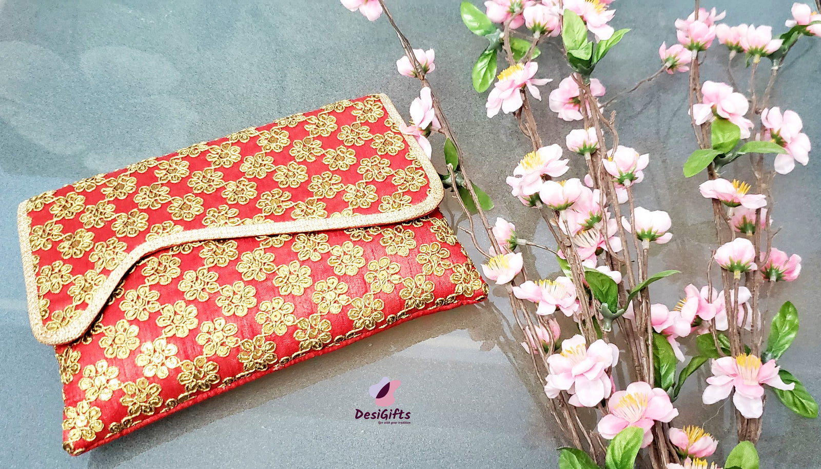 Ethnic stylish Clutch Handbags,  Raw silk handmade clutch handbag, HBS#186