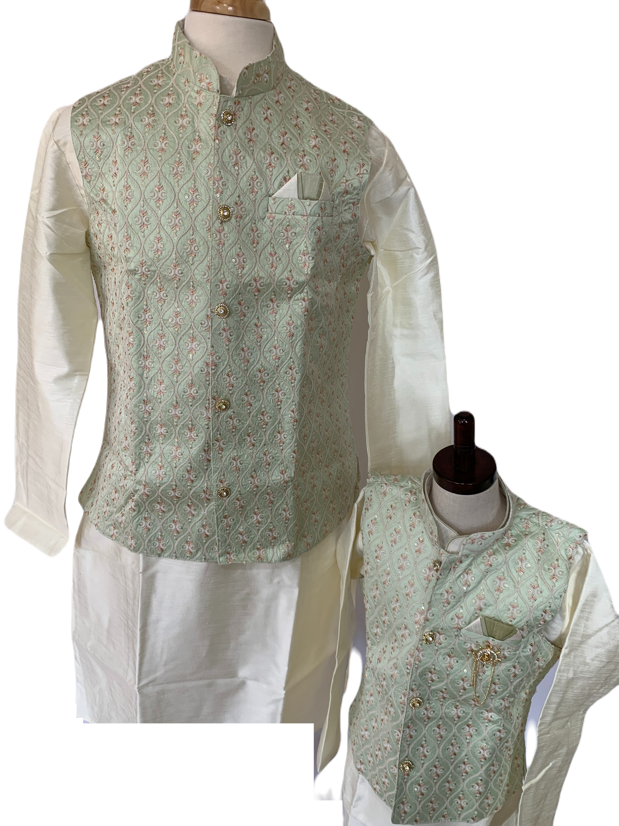 Buy For Wedding Wear Kurta Pajama With Jacket Online - MENV2322 | Appelle  Fashion