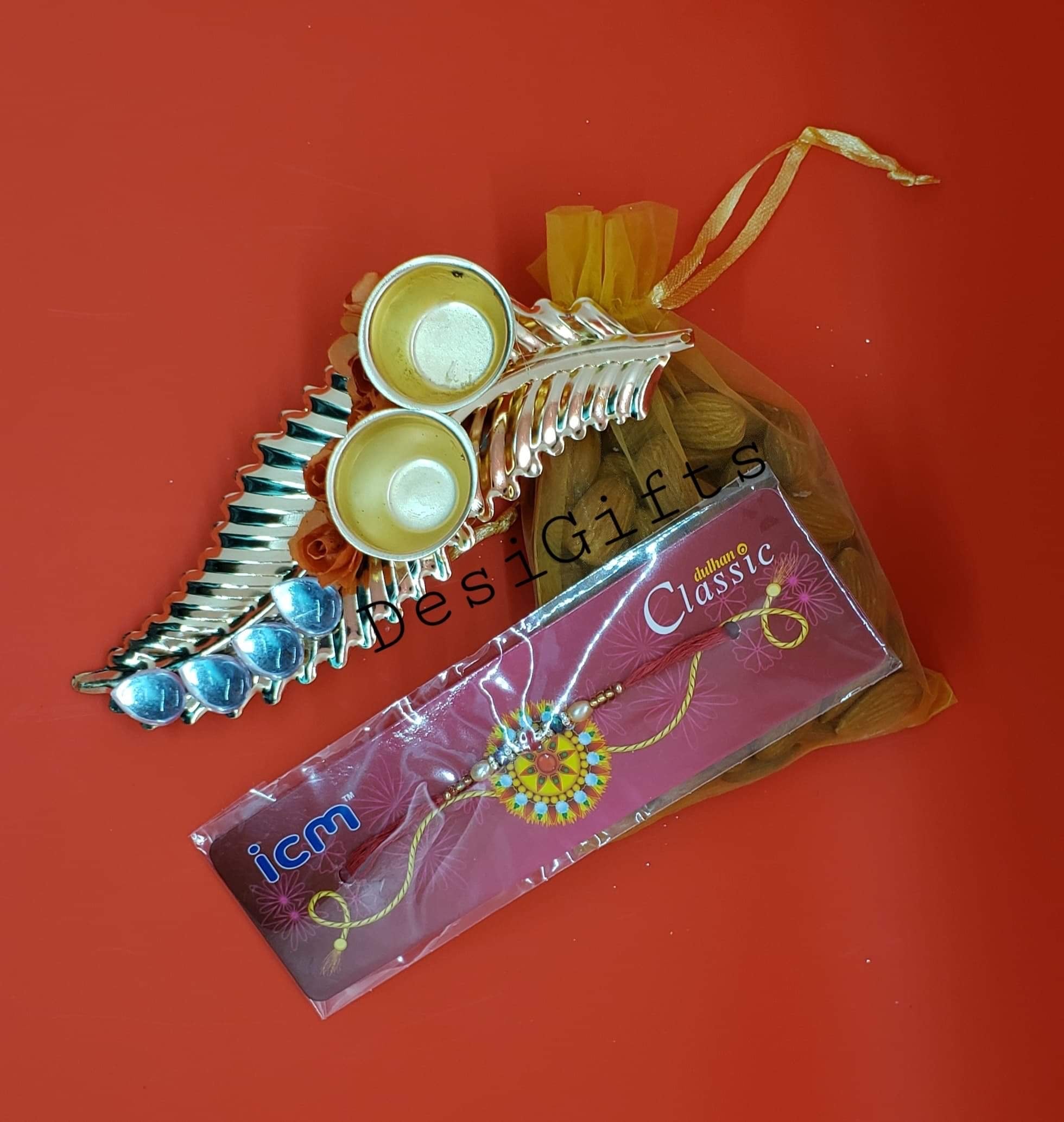 Nourishing Rakhi Surprise Rakhi Gift Hamper | Pack of 4 snacks, 1 Pair Rakhi,  1 Roli chawal, 4 Stickers, गिफ्ट हैंपर - Shakambari Food Products, Jaipur |  ID: 2851881778997