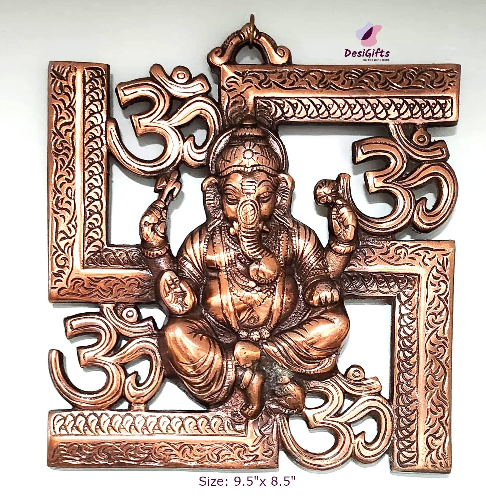 Swastik OM Ganesha Wall Hanging Decor,  MHD- 917