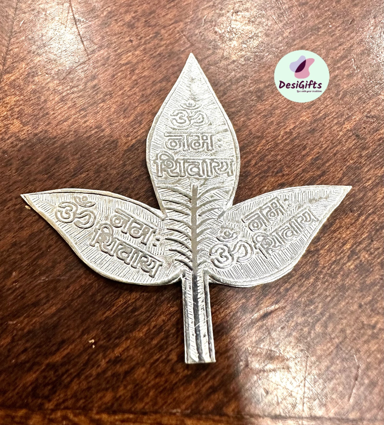 2" Pure Silver Bel Patra for Lord Shiva Pooja, ~4g, SLD# 968