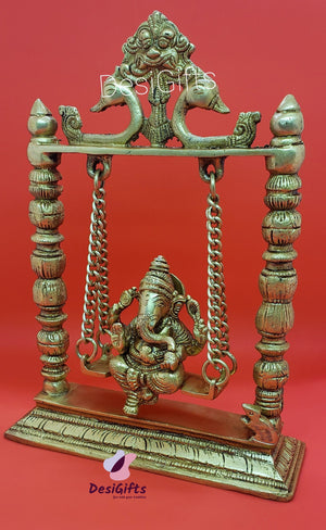 10" Lord Ganesha Swing Set, GSSB#181