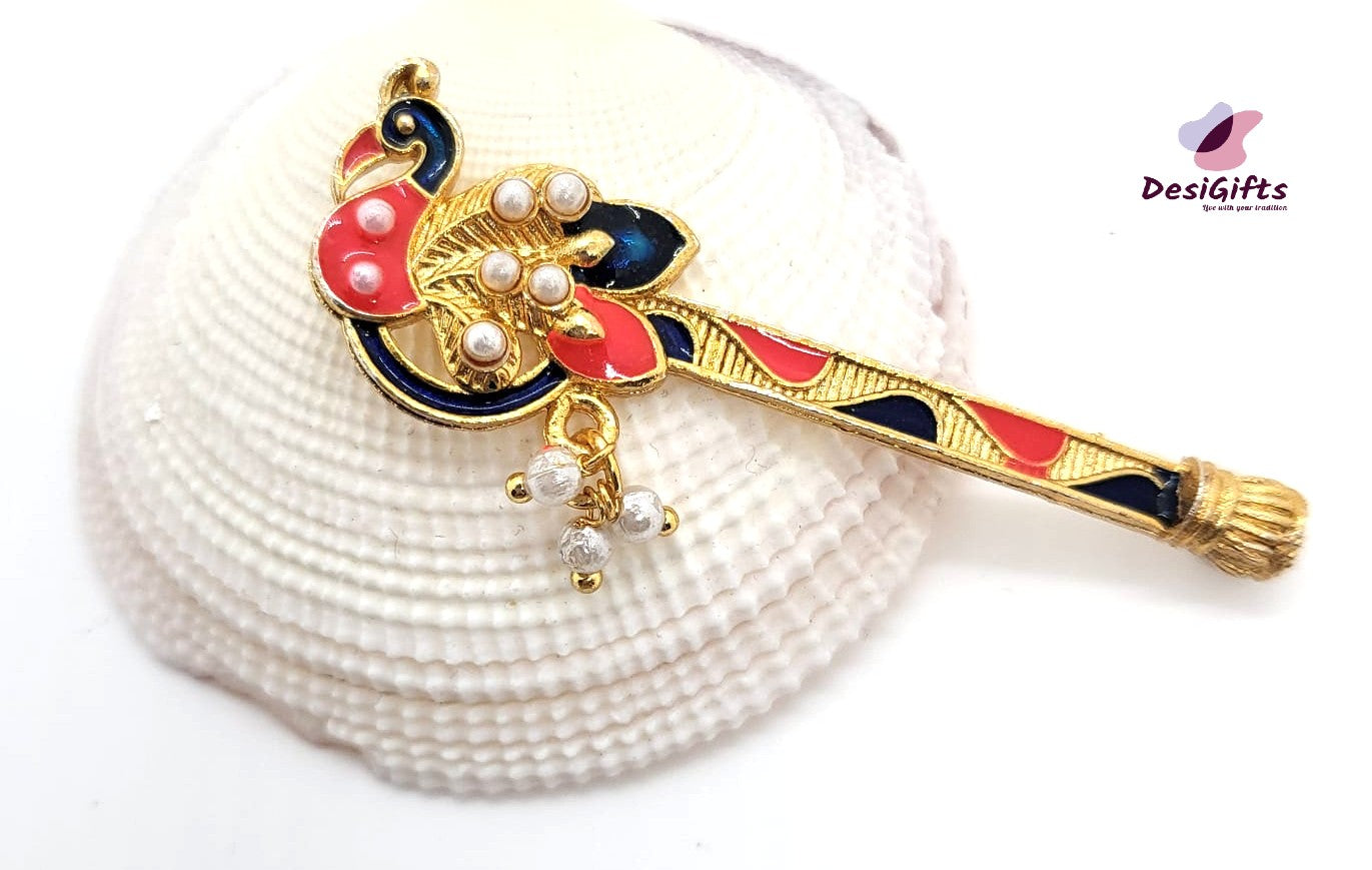 Peacock Bansuri / flute, Krishna Murli / Bal Gopal Bansi, 2", RKF# 698